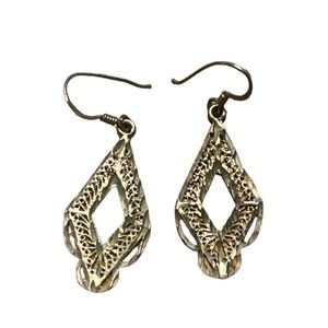 Sterling Silver Filigree Dangle Earrings